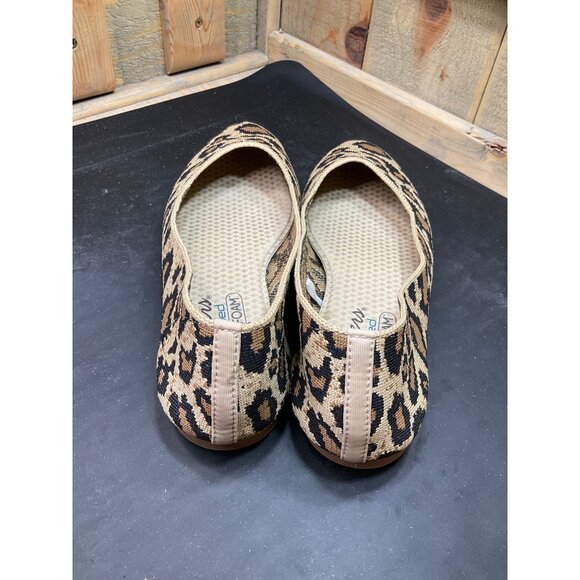 Skechers Womens Leopard Print Ballet Flats Size 6.5 Air Cooled Memory Foam - Picture 4 of 6